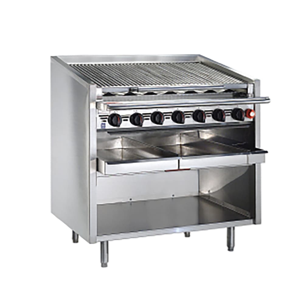 Magikitch'n FM-RMB-636 36" Radiant Charbroiler, Floor Model, Natural Gas