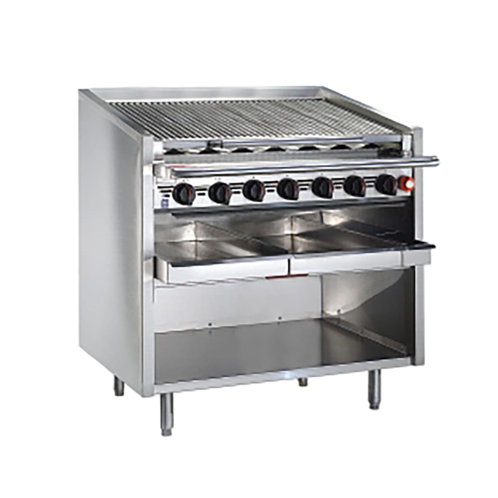 Magikitch'n FM-RMB-660CR 60" Gas Charbroiler w/ Round Rod Top Grates, Liquid Propane