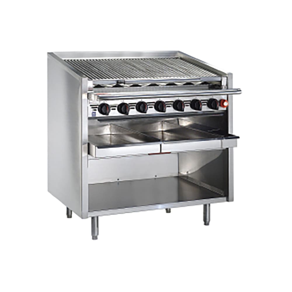 Magikitch'n FM-RMB-660CR 60" Gas Charbroiler w/ Round Rod Top Grates, Natural Gas
