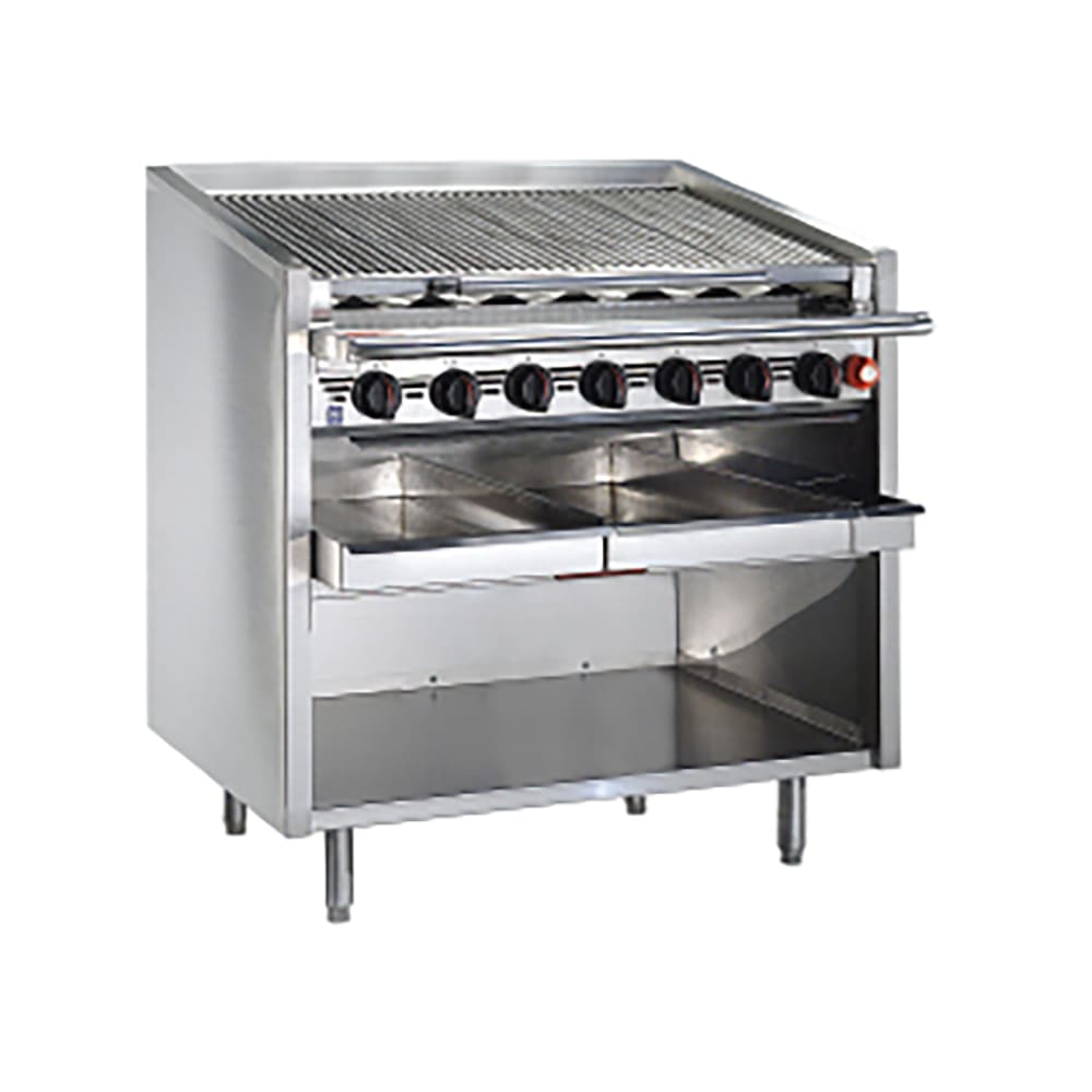 Magikitch'n FM-RMB-672CR 72" Gas Charbroiler w/ Round Rod Top Grates, Liquid Propane