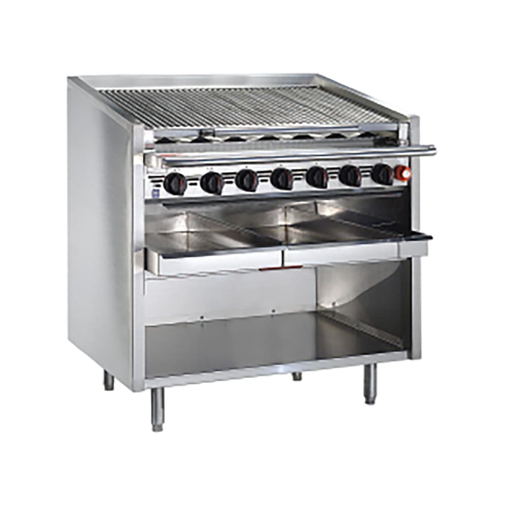 Magikitch'n FM-RMB-672CR 72" Gas Charbroiler w/ Round Rod Top Grates, Natural Gas