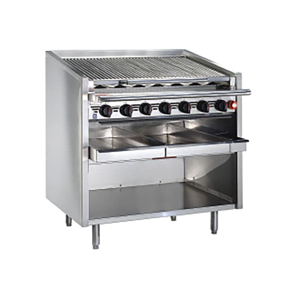 Magikitch'n FM-RMB-672 72" Gas Charbroiler w/ Round Rod Top Grates, Liquid Propane