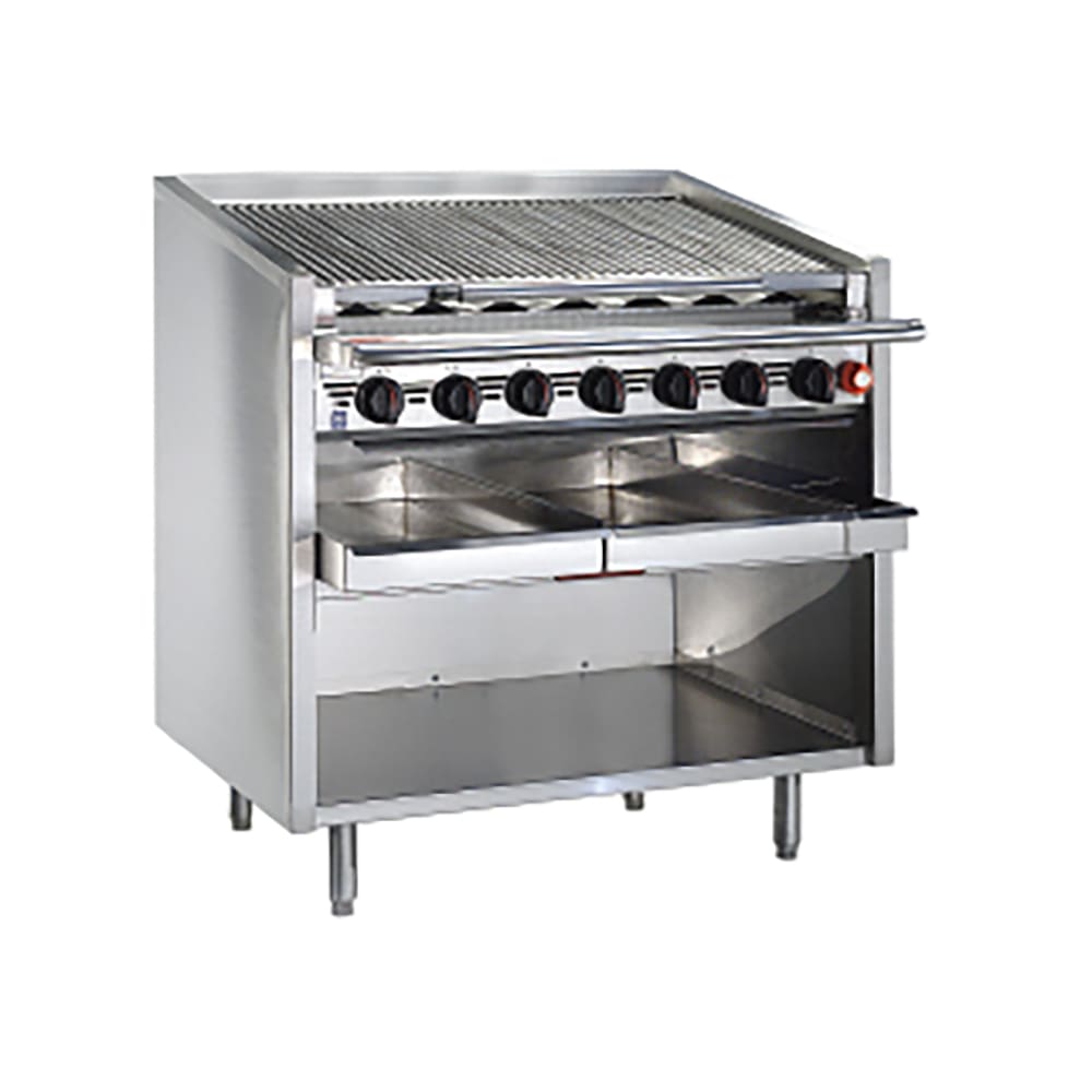 Magikitch'n FM-SMB-624 24" Gas Charbroiler w/ Round Rod Top Grates, Liquid Propane