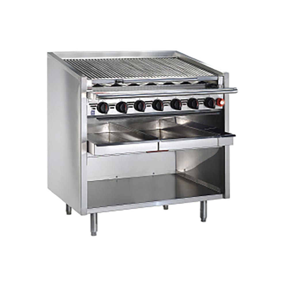 Magikitch'n FM-SMB-624 24" Gas Charbroiler w/ Round Rod Top Grates, Natural Gas