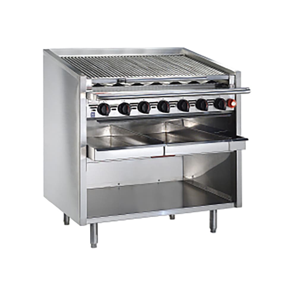 Magikitch'n FM-SMB-660 60" Gas Charbroiler w/ Round Rod Top Grates, Natural Gas