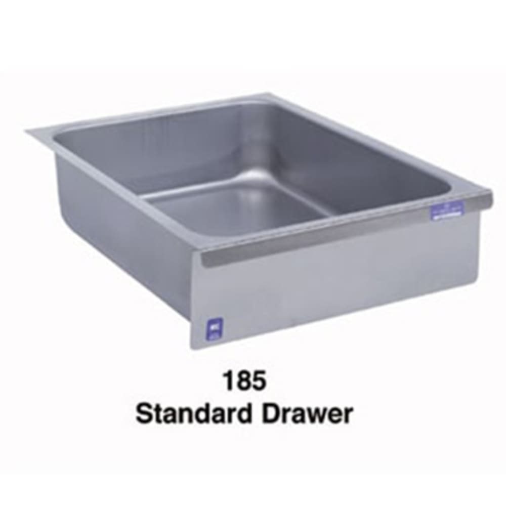 Duke 185 Standard Drawer, Stainless Face Plate, On Roller Slides, For Work Tables