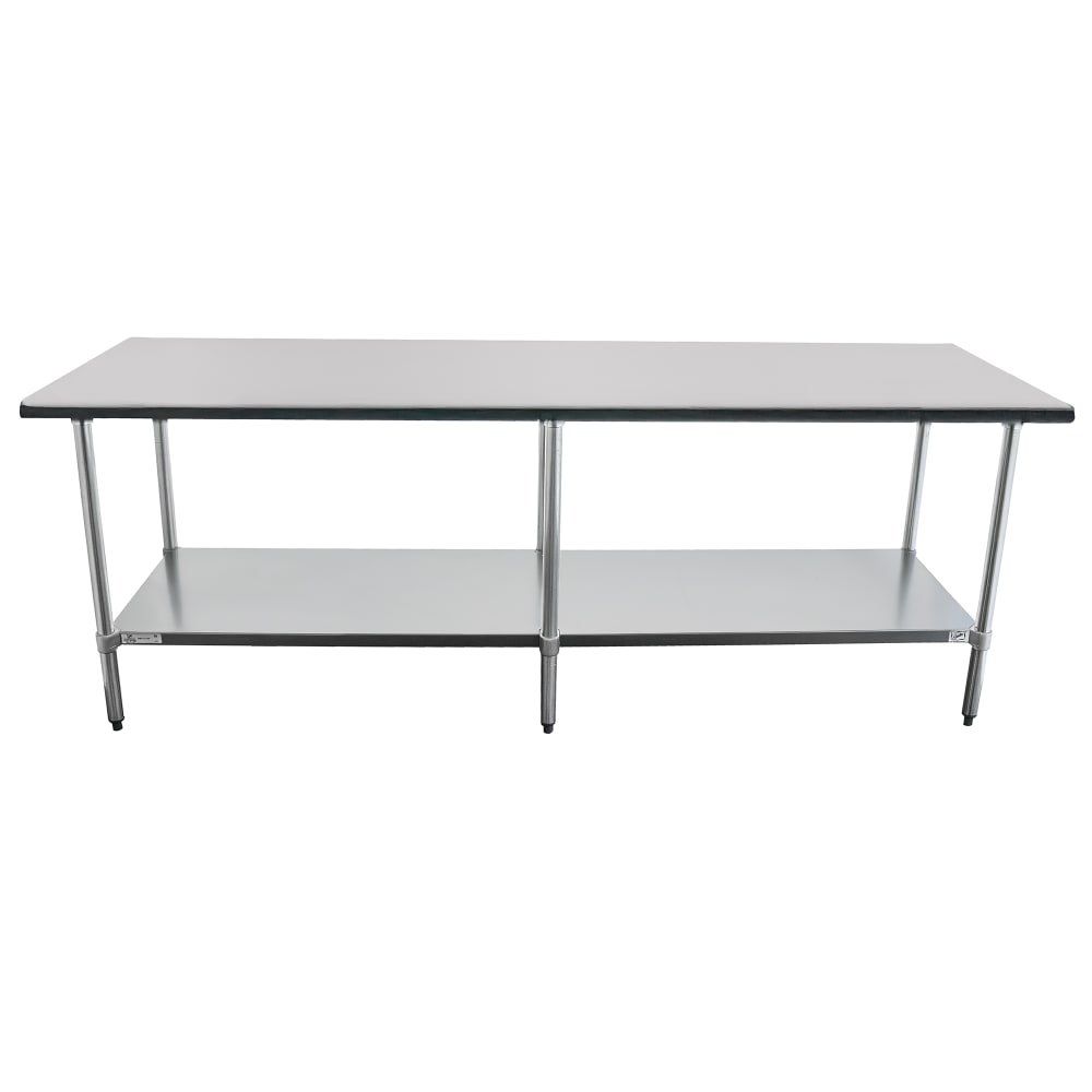 Duke 314-2496 96" 14 ga Work Table w/ Undershelf & 300 Series Stainless Flat Top