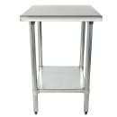 Duke 316-3024 24" 16 ga Work Table w/ Undershelf & 300 Series Stainless Flat Top thumbnail 2