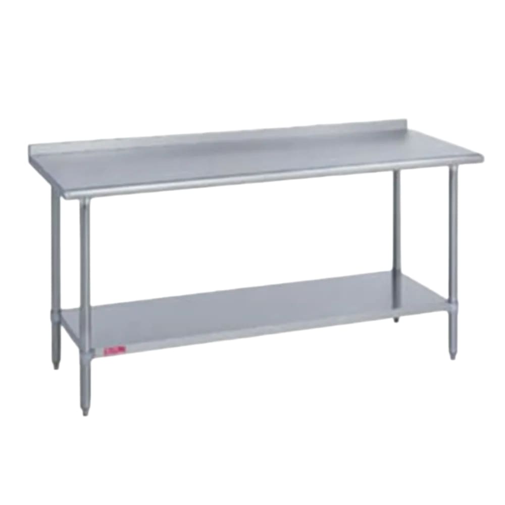 Duke 316-3048-2R 48" 16 ga Work Table w/ Undershelf & 300 Series Stainless Top, 1 1/8" Backsplash