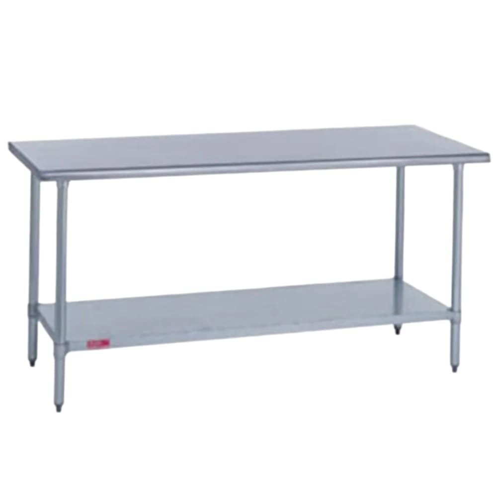 Duke 316-3072 72" 16 ga Work Table w/ Undershelf & 300 Series Stainless Flat Top