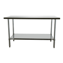 Duke 316S-2460-2R 60" 16 ga Work Table w/ Undershelf & 300 Series Stainless Top, 1 1/8" Backsplash thumbnail 3