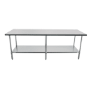 Duke 416-2496 96" 16 ga Work Table w/ Undershelf & 400 Series Stainless Flat Top thumbnail 3