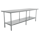 Duke 416-2496-5R 96" 16 ga Work Table w/ Undershelf & 400 Series Stainless Top, 4 3/5" Backsplash thumbnail 2