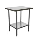 Duke 418-2430-2R 30" 18 ga Work Table w/ Undershelf & 400 Series Stainless Top, 1 1/8" Backsplash thumbnail 2