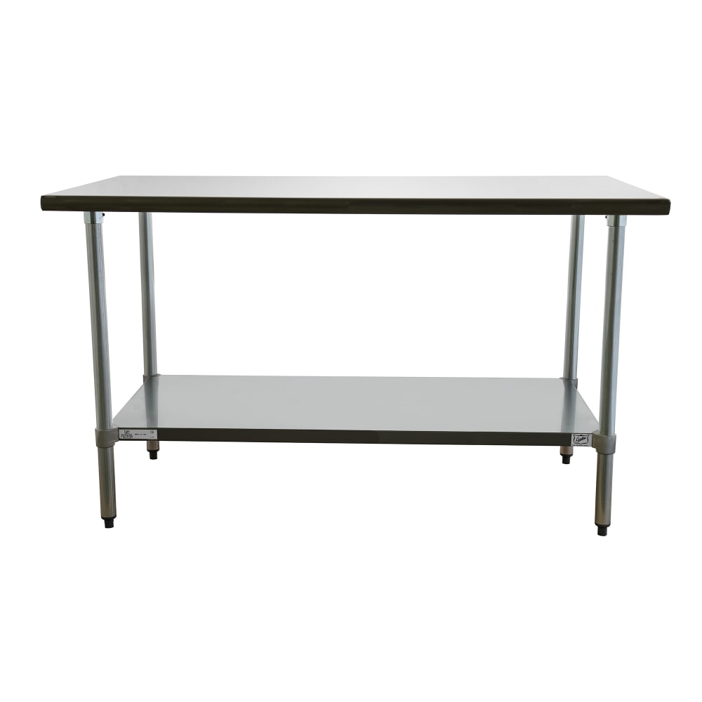 Duke 418-2460 60" 18 ga Work Table w/ Undershelf & 400 Series Stainless Flat Top