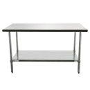 Duke 418-2460-2R 60" 18 ga Work Table w/ Undershelf & 400 Series Stainless Top, 1 1/8" Backsplash thumbnail 2