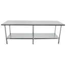 Duke 418-2496-2R 96" 18 ga Work Table w/ Undershelf & 400 Series Stainless Top, 1 1/8" Backsplash thumbnail 2