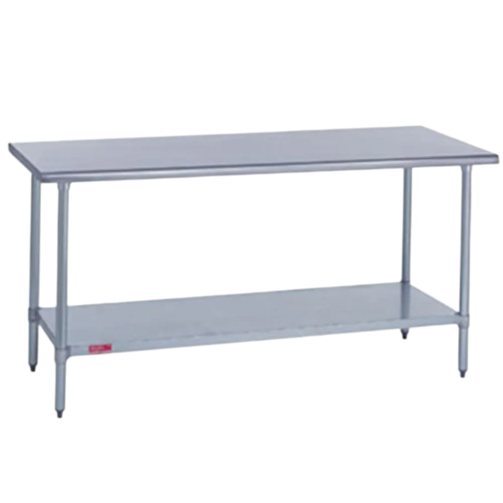 Duke 418-3036 36" 18 ga Work Table w/ Undershelf & 400 Series Stainless Flat Top