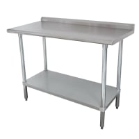 Duke 418-3048-2R 48" 18 ga Work Table w/ Undershelf & 400 Series Stainless Top, 1 1/8" Backsplash thumbnail 2
