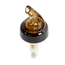 Bar Maid BMP-500RAC 5 oz Measured Liquor Pourer, Amber w/ Black Collar thumbnail 4