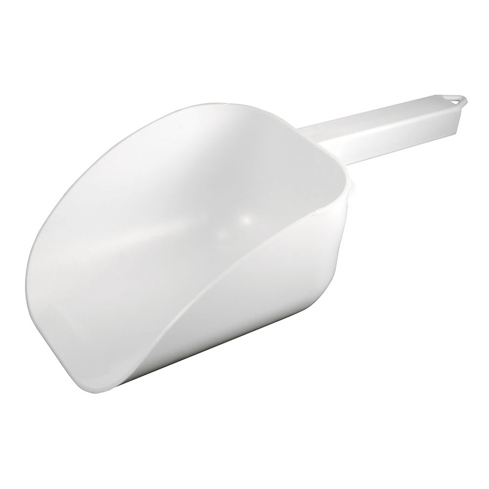Bar Maid CR-838W 32 oz Scoop - Flat Bowl with Hook Handle, White
