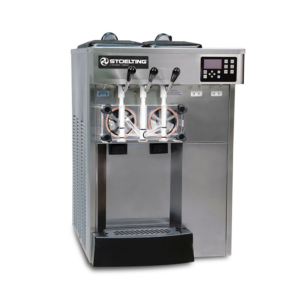 Stoelting E131-38I2 Soft-Serve Freezer, Air Cooled, (2) 12 qt Hopper, 208 240/1v