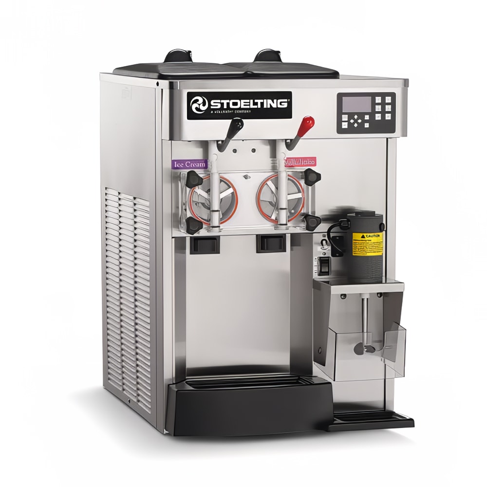 Stoelting SF121-38I2 Two Flavor Soft Serve/Shake Freezer w/ (2) 12 qt Hoppers - Air Cooled, 208-240v/1ph
