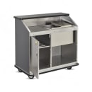FWE CB-4 L1 48"L Conventional Portable Bar, Stainless Interior, Black thumbnail 2