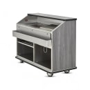 FWE CB-5 L1 60"L Conventional Portable Bar, Stainless Interior, Black thumbnail 2