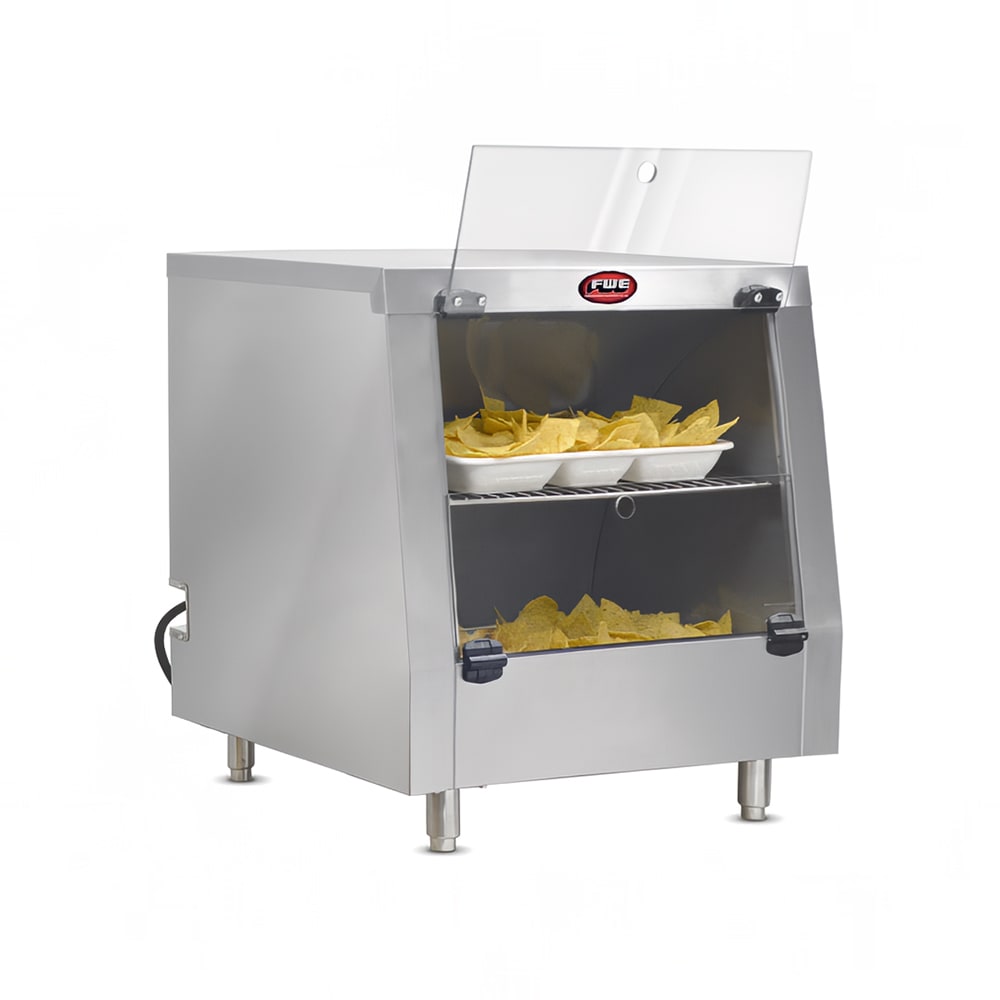 FWE HMC-230 Chip Warmer w/ Drop Down Hopper & 15 gallon Capacity - Stainless, 120v