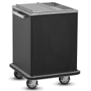 FWE IC-200 200 lb Insulated Mobile Ice Caddy - Stainless Steel/Plastic, Pinnacle Walnut thumbnail 3