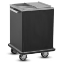 FWE IC-200 200 lb Insulated Mobile Ice Caddy - Stainless Steel/Plastic, Harvest Maple thumbnail 4