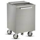 FWE SIC-200 200 lb Insulated Mobile Ice Caddy - Stainless Steel thumbnail 2