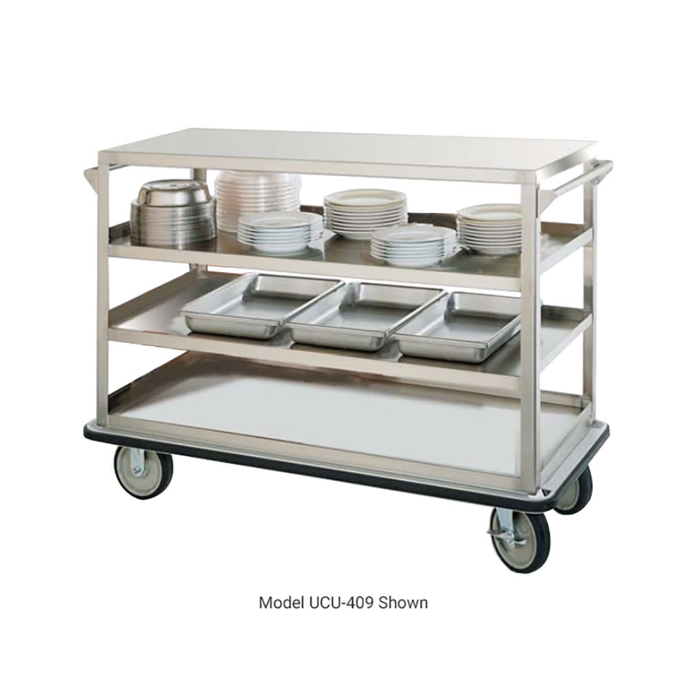 FWE UC-312-62 Queen Mary Cart - 3 Levels, 1600 lb. Capacity, Stainless, Flat Edges