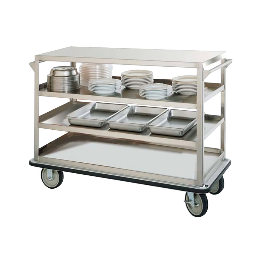 FWE UC-409-62 Queen Mary Cart - 4 Levels, 1600 lb. Capacity, Stainless, Flat Edges