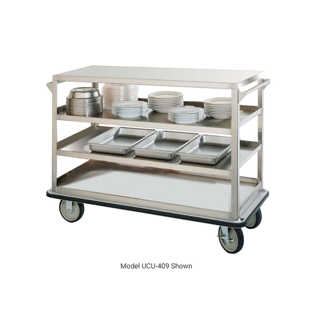 FWE UC-412-62 Queen Mary Cart - 4 Levels, 1600 lb. Capacity, Stainless, Flat Edges