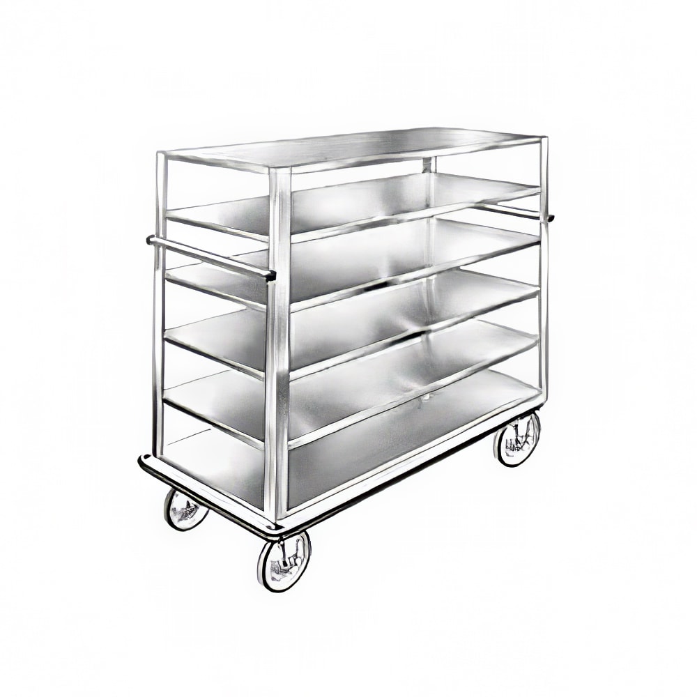 FWE UC-60-609AL Queen Mary Cart - 6 Levels, 2000 lb. Capacity, Aluminum, Flat Edges