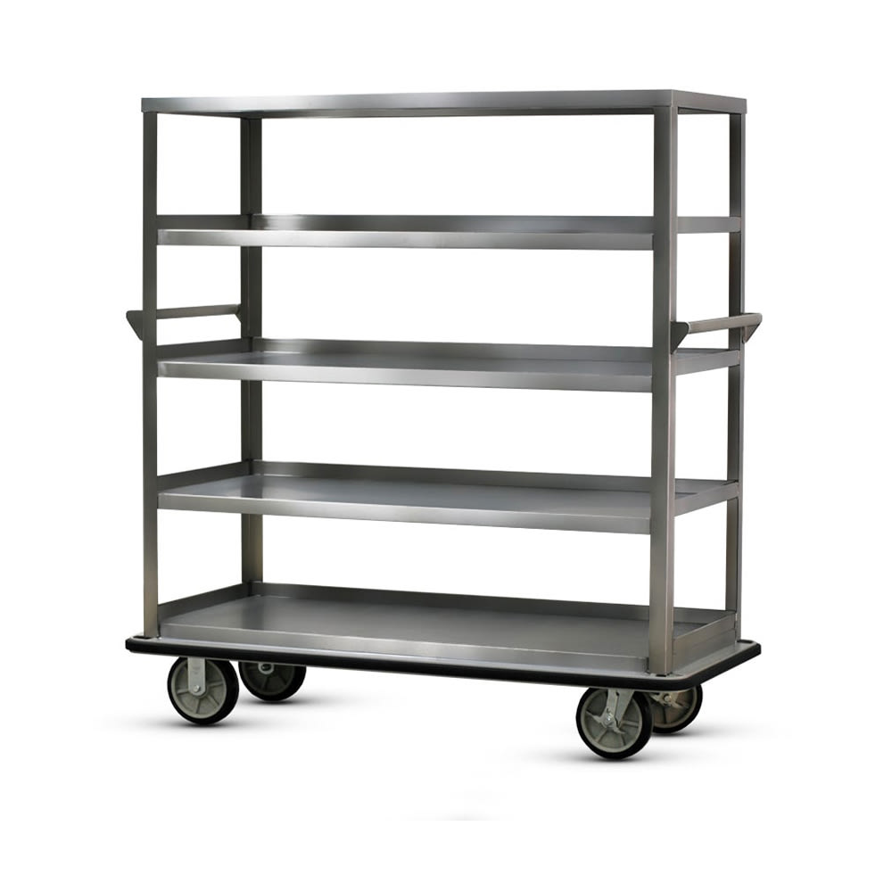 FWE UC-609-62 Queen Mary Cart - 6 Levels, 1600 lb. Capacity, Stainless, Flat Edges