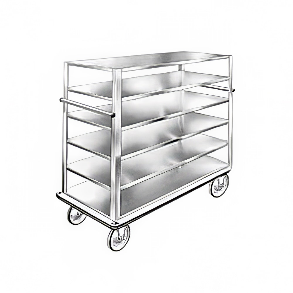 FWE UCU-60-512AL Queen Mary Cart - 5 Levels, 2000 lb. Capacity, Aluminum, Raised Edges