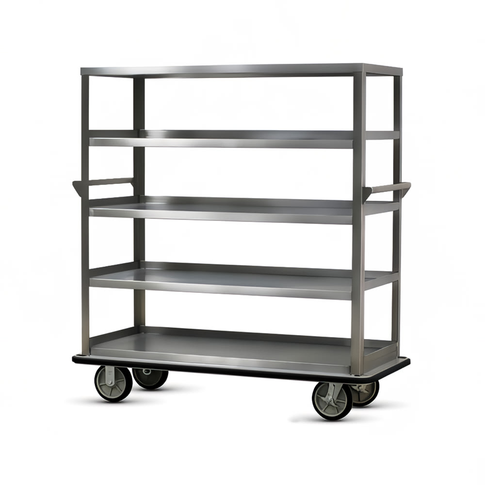 FWE UCU-609-62 Queen Mary Cart - 6 Levels, 1600 lb. Capacity, Stainless, Raised Edges