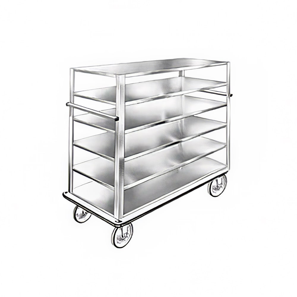 FWE UCU-72-512AL Queen Mary Cart - 5 Levels, 2000 lb. Capacity, Aluminum, Raised Edges