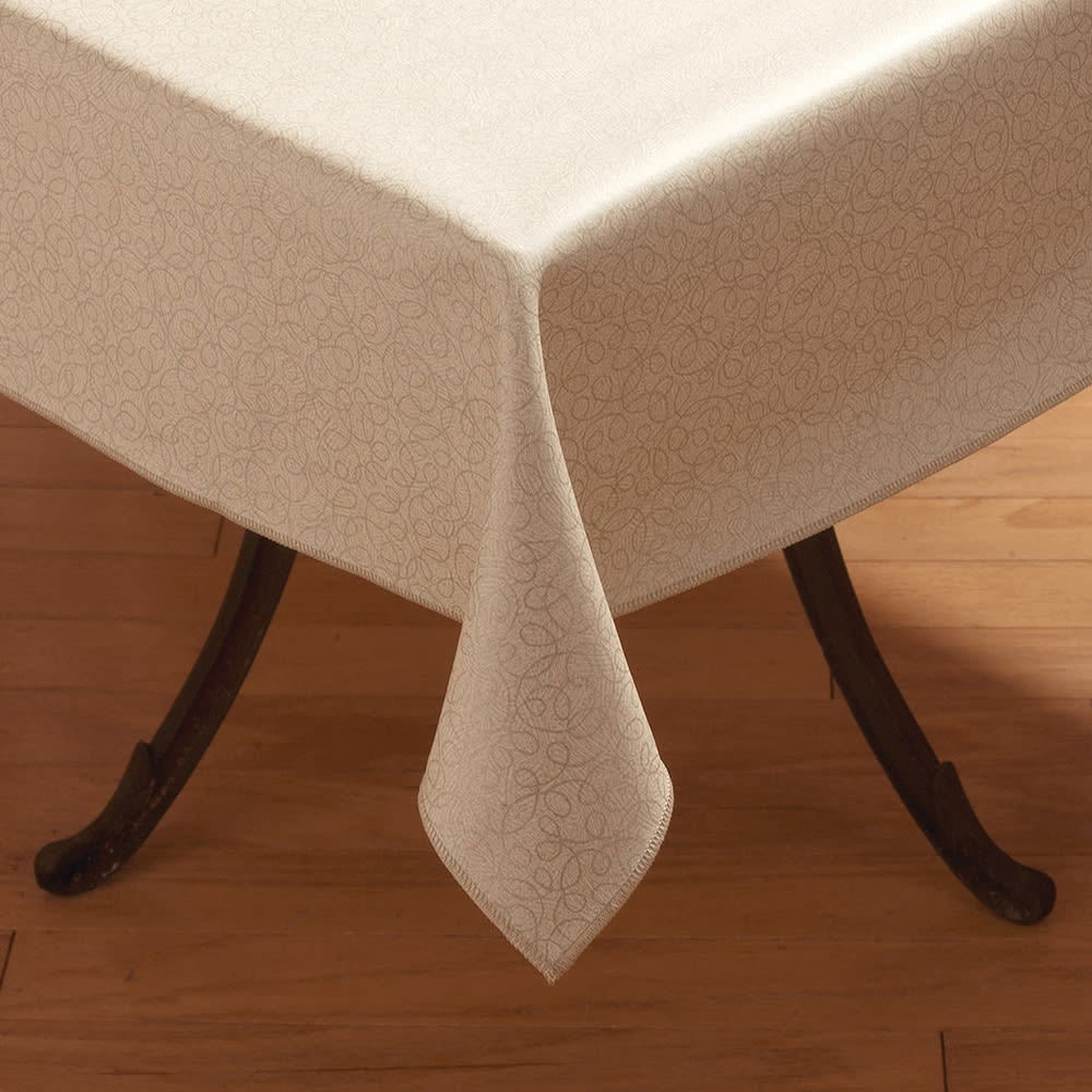 Marko 52" Square Tablecloth - Vinyl, Stone (59035252SM382)