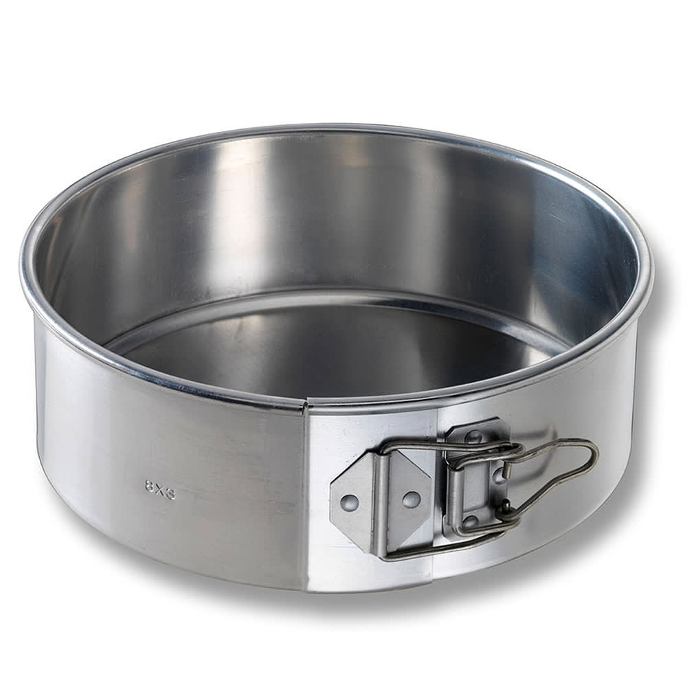 Chicago Metallic 8" Springform Cake Pan, 2 3/4" Deep, Noncoated 20 ga Aluminum (40408)
