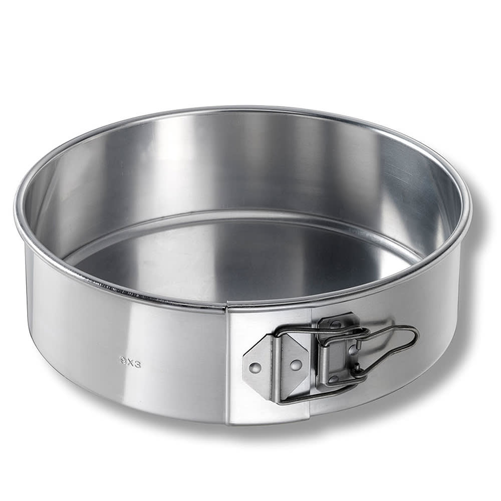 Chicago Metallic 9" Springform Cake Pan, 2 3/4" Deep, Noncoated 20 ga Aluminum (40409)