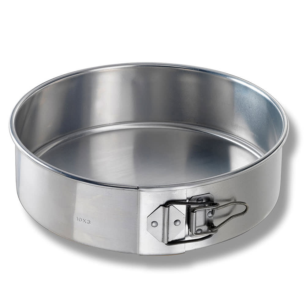 Chicago Metallic 9 7/8" Springform Cake Pan, 2 3/4" Deep, Noncoated 20 ga Aluminum (40410)