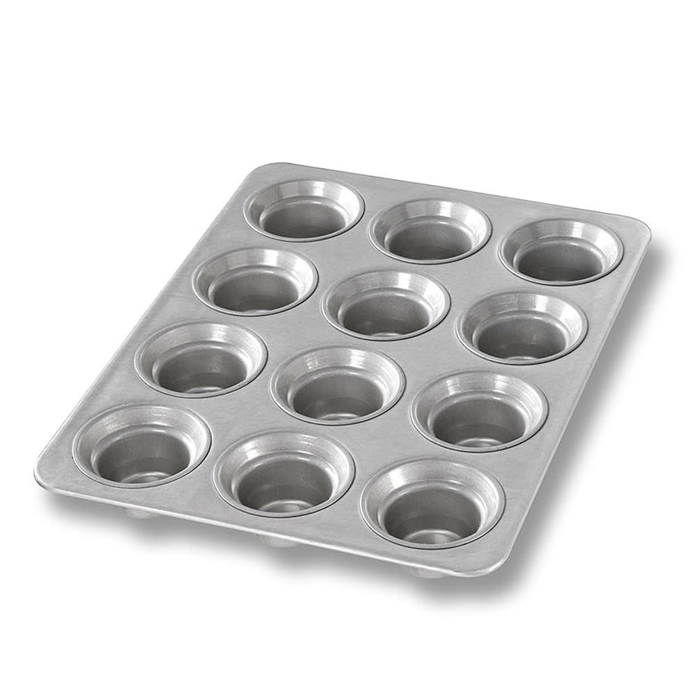 Chicago Metallic Mini Crown Muffin Pan, Makes (12) 2 3/4" Muffins, AMERICOAT Glazed 26 ga Aluminized Steel (42754)