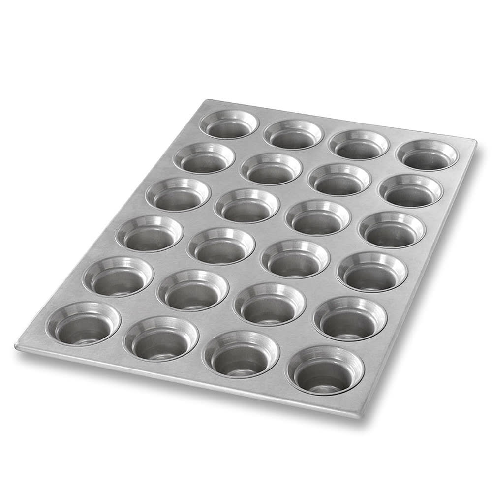 Chicago Metallic Mini Muffin Pan, Makes (24) 2 3/4" Muffins, AMERICOAT Glazed 26 ga Aluminized Steel (42755)