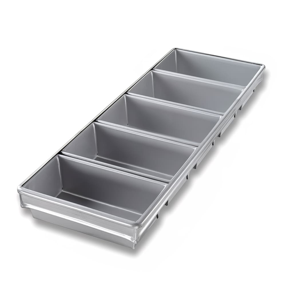 Chicago Metallic Bread Pan Set for (5) Loaves - 26"L x 9 7/32"W, Aluminized Steel, AMERICOAT® Glazed (44255)