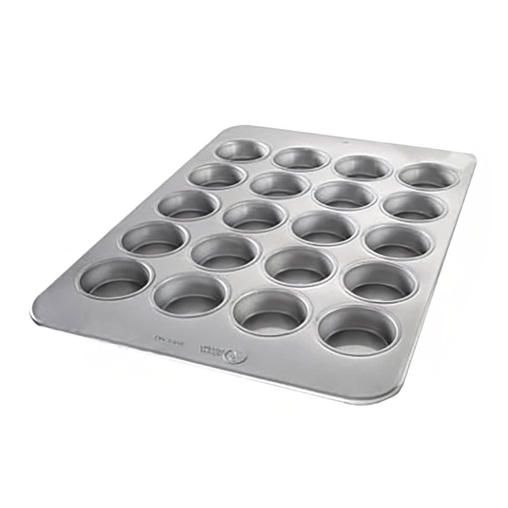 Chicago Metallic Jumbo Muffin Pan, Makes (20) 3 1/2" Muffins, AMERICOAT Glazed 26 ga Aluminized Steel (44515)