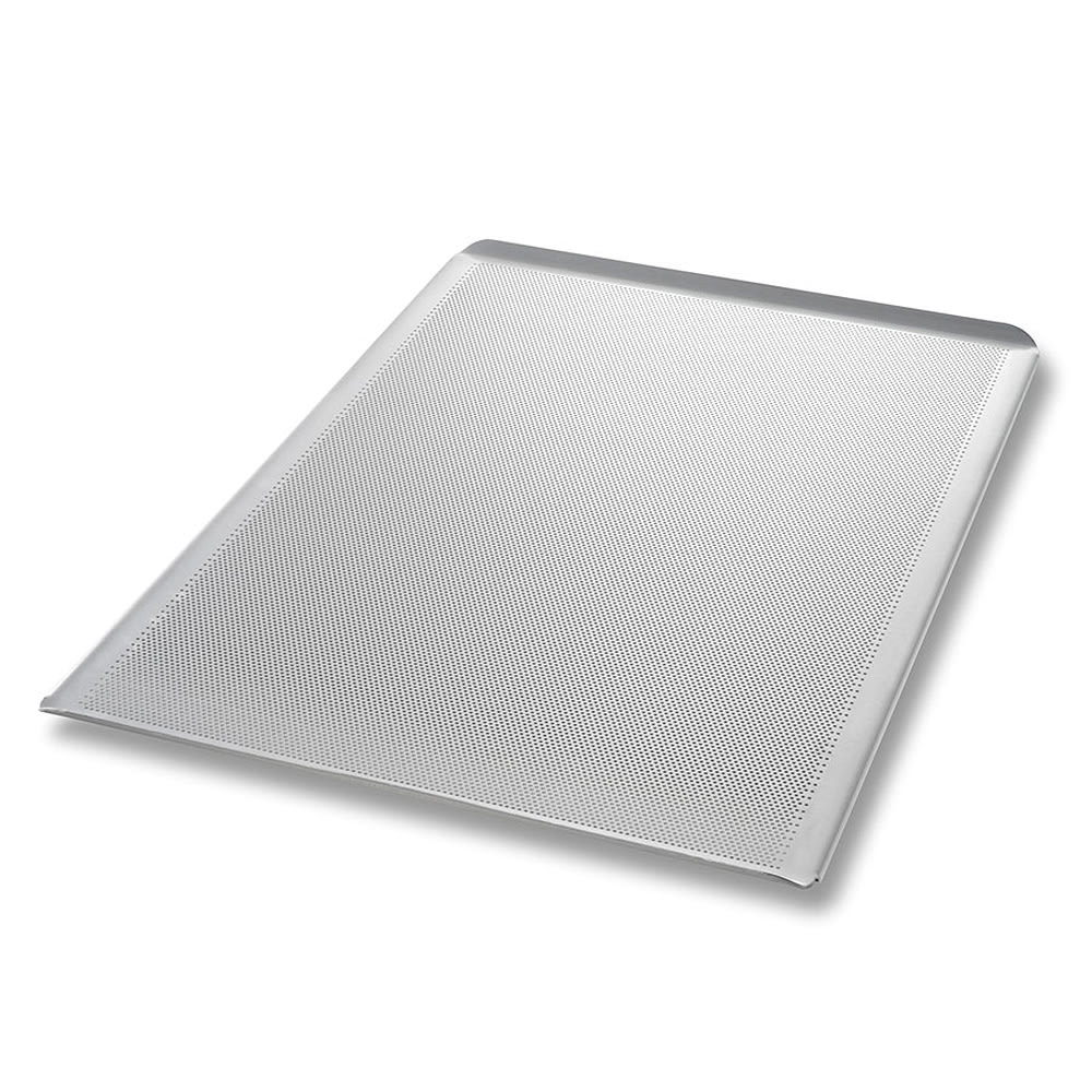 Chicago Metallic 1/1 Full Size Bun / Sheet Pan - 26" x 18" x 1", 12 gauge Aluminum, Perforated, AMERICOAT® (44850)